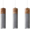 SOLLUX Pendelleuchte ZANE 3 grau L: 60, B: 450, H: 1200, GU10/40W, dimmbar