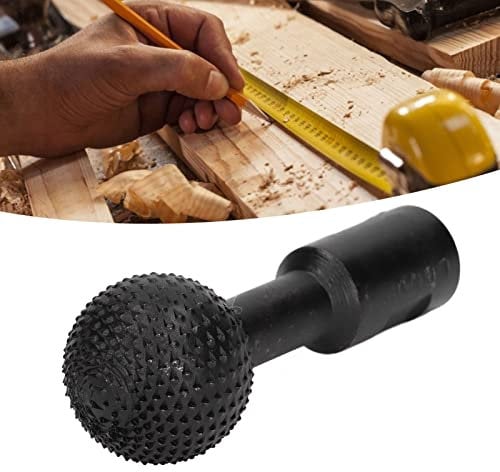 14mm Sphere Rotary Burr, Angle Grinder Attachments, Wood Carving Polishing Drilling Bit Grinding Head, Ball Chisel File Grinding Heads Attachment Tool for Woodworking Carving Polishing (Black)