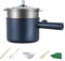 maxant Electric Hot Pot, 1,8L Mini Non-Stick Pan, Portable Skillet with Lid, Spatula and Multi Cooker, Multifunction Cooking Pot Steamer for Travel/Dorm (Blue Steamer), (UD0303)
