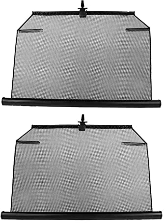 Baceyong 2 x Pannelli parasole per auto, alzata e abbassata automatica Pannelli parasole retrattili per auto Blocco UV Protezione della privacy, 45 * 45 cm/17.72'' * 17.72''