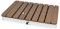 NAIZY Bodendusche WPC Gartendusche Campingdusche mit rutschfeste Standfläche Außendusche Mobile Eckig Saunadusche Holzoptik Aussendusche für Standard-Schlauch, Braun