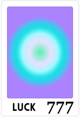 Angel Numbers 777 Kunstposter (11) Leinwandposter Wandkunst Dekor Bild Gemälde für Wohnzimmer Schlafzimmer Dekoration Rahmen Stil 30 x 45 cm