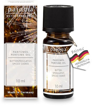 pajoma® Duftöl 10 ml, Butterspekulatius - Weihnachtsöl/Weihnachtsduft | feinstes Parfümöl für Aromatherapie, Duftlampe, Diffuser | Premium Qualität