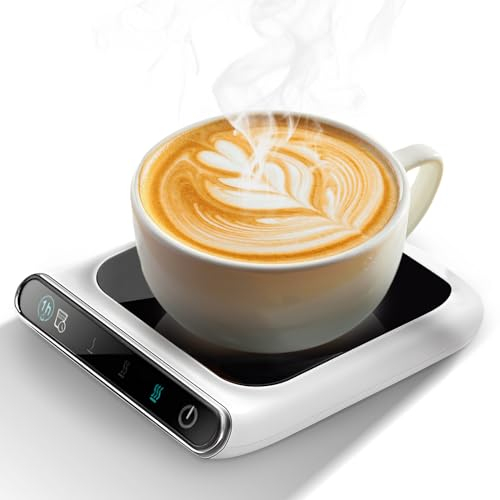 Coffee Mug Warmer,Smart Heated Coaster with 3 Temperature Settings,Electric Beverage Cup Warmer for Coffee Lovers Gift,USB Cup Warmer Tea Warmer with Touch Tech for Desk,Home,Office