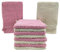 kidparadise Gants de Toilette Taille 14x22 cm 100% Coton - Lot de 10 Gants de Toilette Rose-Ivoire