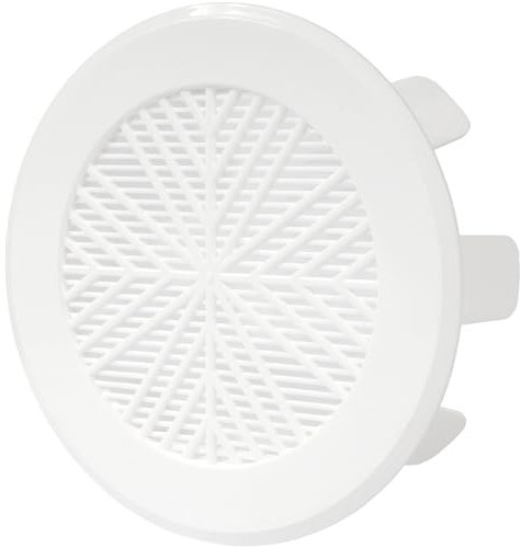 Vent Systems Rejilla de ventilación ajustable blanca de 4 a 5 pulgadas, cubierta de ventilación redonda y flexible con rejilla protectora, ventilación de HVAC para baño, oficina en casa, cocina, techo