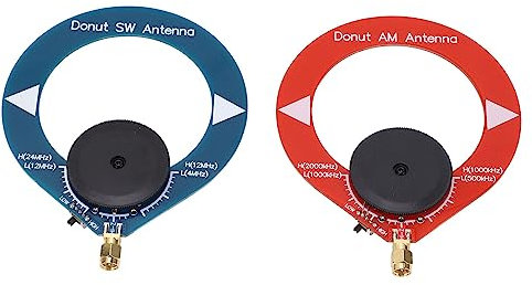 2Pcs Donut AM MW SW Antenna Anti Interference Portable Mini Loop Antenna for Shortwave Radio