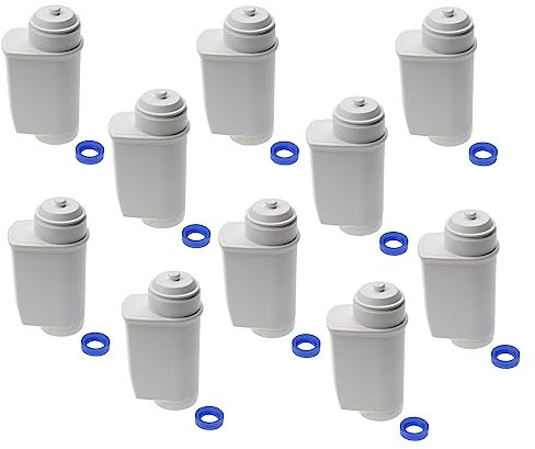 vhbw 10x Wasserfilter Filter Ersatz für Siemens TZ70033A für Kaffeevollautomat, Espressomaschine Weiß