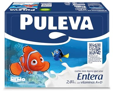 Puleva - Leche Entera con Vitaminas A + D, Fuente de Calcio, Sin Gluten, Sin Azúcar Añadido, Edición Especial - Pack 6x1L