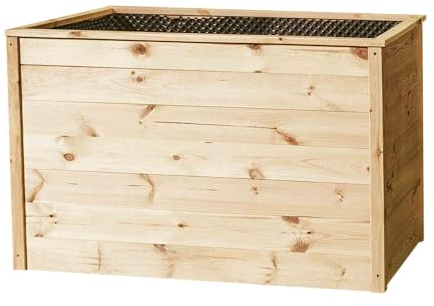 Hochbeet Kiefer | Natur Kiefernholz | 80 x 80 x 140 cm | Hochbeet für Garten, Hochbeet Holz, Blumenkasten, Pflanzkasten | Hochbeet Groß | Made in EU
