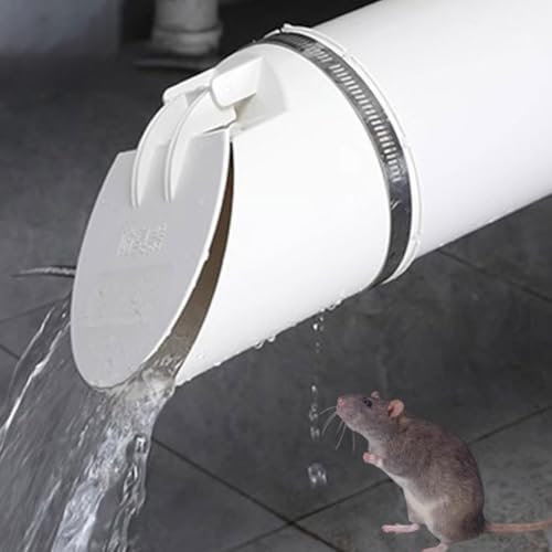 HEBEOT Tubo di drenaggio a pavimento Canale di drenaggio 50-160 mm PVC tubo di scarico a pavimento scarico a pavimento coperchio valvola di spostamento automatico (110 mm)