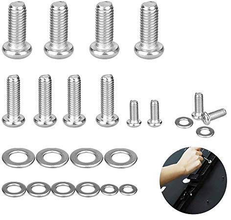 24 Pack Universal TV Mounting Hardware Kit m4/m6/m8 Vesa Screws TV Stand Screws Stainless Steel TV Bracket Bolts with Washers for Monitor Mounts Bracket Fixing