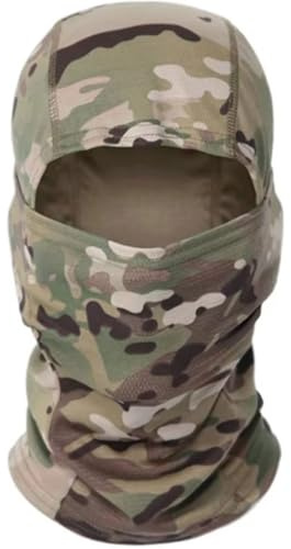 Camouflage-Sturmhaube, leicht, atmungsaktiv, Camouflage-Kapuze, Schlauchschal für Airsoft, Militär, Armee, Kopf, Vollgesicht, Halsbedeckung, Sheisty