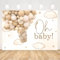 APROPHIC Oh Baby Bär Banner Geburtstagsfeier Dekoration Baby Dusche Banner Goldener Stern Luftballons Weiße Wolken Bär Fotografie Party Banner Decor 210x150 cm