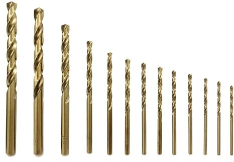 Cobalt Drill Bit Set,M35 HSS Metal Drill Bit Set, 135° for Hardened Metal, Stainless Steel, Cast Iron, Wood and Plastic, with Indexed Storage Box (Ø1.5-6.5mm) 13 pcs