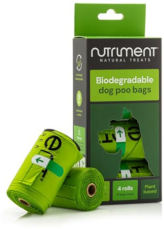 Natural Treats Dog Poo Bags (60count) Strong 100% Leak Proof Biodegradable
