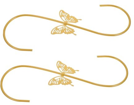 CAXUSD 2pcs Butterfly Hook Macrame Hanging Planter Retractable Plant Hangers Wind Chimes Bird Feeder Hanging Pots Hooks for s Bird Water Feeder Outdoor Iron Golden