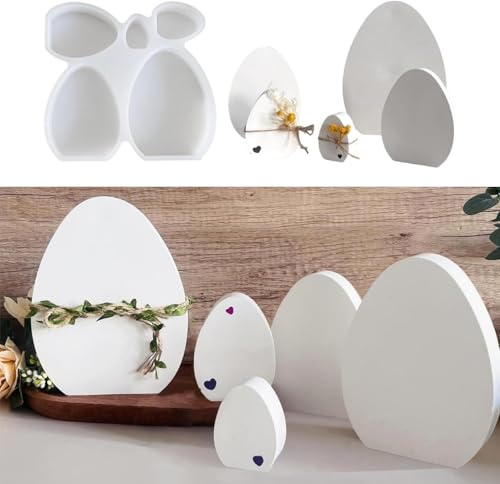 Silikonformen Gießformen Ostern, Silikonform Ostern Hase Ostereier Silikonform Frühling Osterdeko, Gipsformen Zum Gießen Gießformen Silikon 3D Osterhase Ostereier Gießformen Gips Für DIY (G)