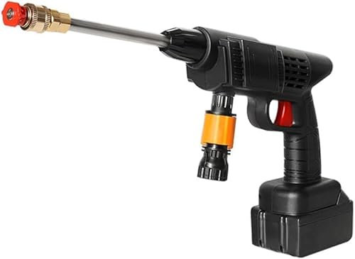 Hochdruckreiniger, 50000PRM Stark Handgehaltene Akku Hochdruckreiniger mit Akku und 5m Schlauch, Intelligente Druckregelung, Lange Batterielebensdauer, für Auto, Terrasse, Fenster, Rasen, Pet