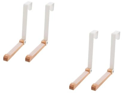 ULTECHNOVO 8piezas Organizador De Puerta Plegable Ganchos Para Ropa Toallas y Bolsos Soporte Para Closets y Baños