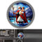 Anwlki Heilig Christophorus Auto Plaketten Ø 4cm Heiliger Christophorus Medaille Beschutze Uns Komm Gut Heim Geschenk mit Magnet und 1 Eisenstück, 3 Doppelseitig Klebende Aufkleber (Bunt Altes Silber)