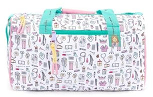 Enfermera en Apuros® Bolso Deportivo Aguamarina Cosas de Enfermeros | Compartimento Central con Apertura Amplia, Bolsillo Frontal, Malla Lateral, Asa Ajustable