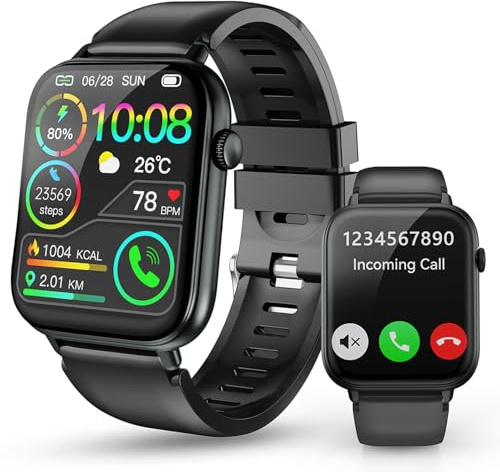 OTOZABU Montre Intelligente Homme avec Bluetooth Appeler et recevoir Whatsapp, Noir