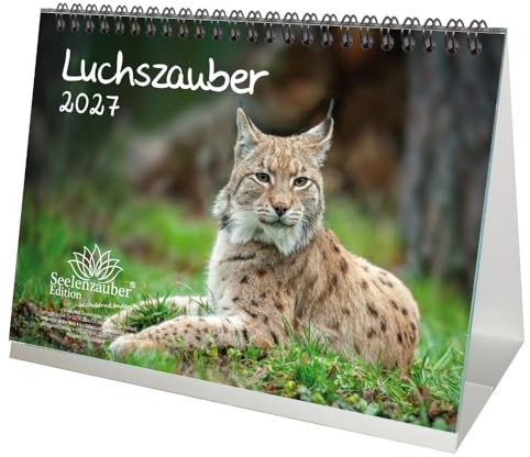Luchszauber DIN A5 Tischkalender für 2027 Luchs - Seelenzauber