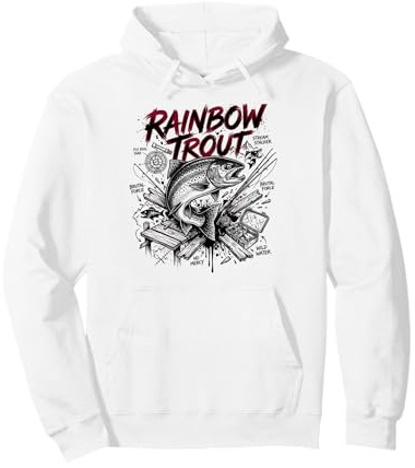 Rainbow Trout Brutal Force Water Fly Fishing Pullover Hoodie
