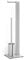 ZACK 40417 ATORE Toilettenbutler, Edelstahl matt, Silber, 20 x 18 x 72,6 cm
