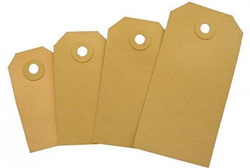 Manila-Etiketten einzeln 55 x 110mm - 1.000 Manila-Anhänger aus 230 g/m² Karton