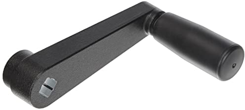 HALDER 24330.0424 Handkurbeln/Zink-Druckguss, Schwarz, Strukturmatt, l=80 mm/s=10 mm