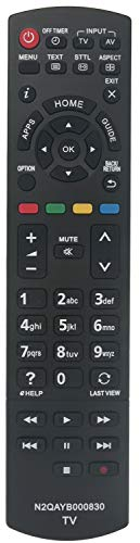VINABTY N2QAYB000830 Telecomando sostitutivo compatibile con Panasonic LCD TV TX-39AS500E TX-L32BL6E TX-L32BLW6 TX-L32E6B TX-L39BL6E TX-L39E6BK TX-L39E6YK TX-L42E5B TX-L42E6EK TX-L42E6YK