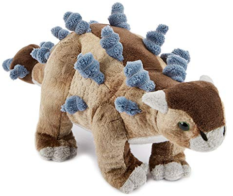 Zappi Co Plüsch-Kuscheltier für Kinder - Teil der Safari-Tiere-Kollektion, perfekt für Kinder (32cm Tiefe) (Ankylosaurus Dinosaurier)