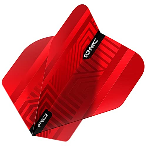 RED DRAGON Hardcore Ionic Red Dart Flights Standard Dart Flights 3 Sets pro Packung (9 Wellen in total)