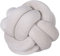Beliani Modernes Knoten-Ball Dekokissen Samtstoff grau rund 20 x 20 cm Malni