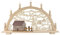 Lenk & Sohn - Schwibbogen 7 flammig Fachwerkhaus beleuchtet Sternsänger - 66x44cm