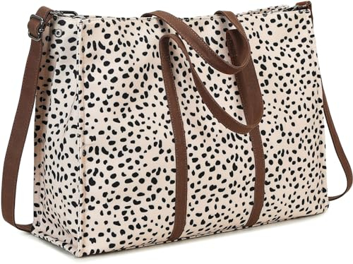 BTOOP Damen Tote Bag modische Tragetasche, Leopard-Aprikose