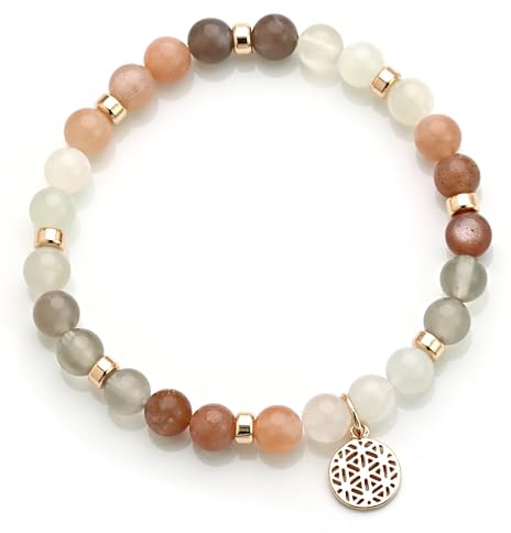 LEBENSBLUME Armband Frauen aus echtem MONDSTEIN (Orthoklas)