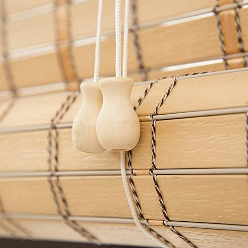 SZZT Premium Fensterläden aus Bambus für den Innen- und Außenbereich, Fensterläden in Khaki, Terrasse, Pavillon, Pergola, Carport Sonnenschutz, 85 cm 105 cm 125 cm 145 cm breit (Größe 125 x 240