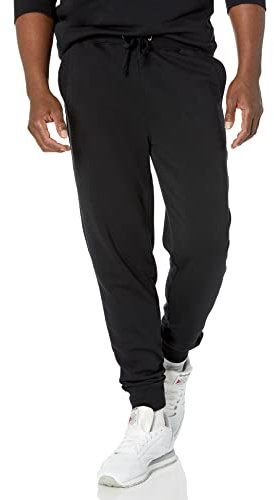 Amazon Essentials Pantaloni Della Tuta in French Terry Leggeri (disponibile nelle taglie Big & Tall) Uomo, Nero, S