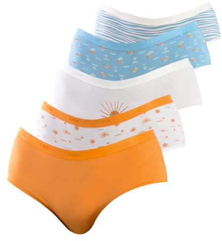 DIM Pack-5 Women's Cotton Stretch Comfort Panties D4C20
