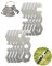 NACETURE Seilspanner aus Aluminiumlegierung (silberfarben, 10 Stück) für Camping, Zelt, Abspannschnur, Einsteller für Camping, Wandern, Rucksackreisen, ultraleichte Zeltheringe, Spannseil, Zeltschnur