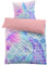 MUSOLEI Bettbezug Meerjungfrau, 140 x 200 cm, für Mädchen, Kinder, Rosa, 3D-Motiv, bedruckt, Bettwäsche für Einzelbett, aus Mikrofaser, mit Reißverschluss mit Kopfkissenbezug, 65 x 65 cm, Geschenk für
