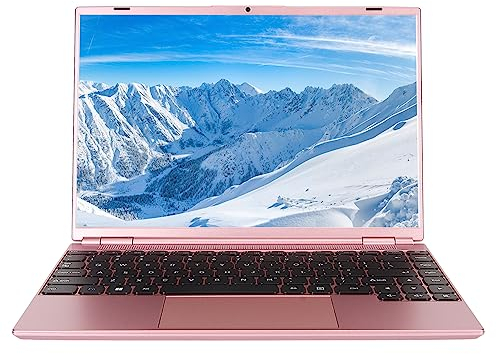 ASHATA Laptop 14 Zoll 8 GB DDR4, Windows 11, Celeron J4105 Bis zu 2,5 GHz 1920 X 1200 HD IPS Business Computer, Dual Band WiFi BT4.2 Roségold (8 GB + 256 GB)