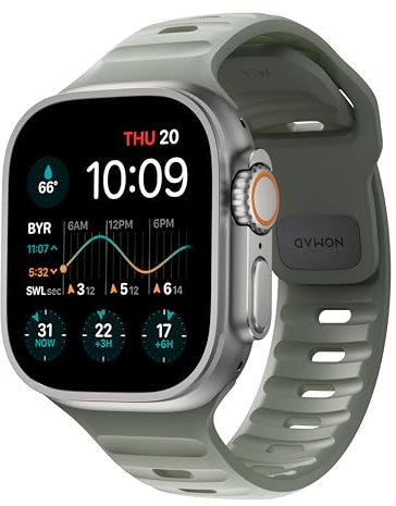 Nomad Correa deportiva compatible con Apple Watch Series 8, 7, 6, SE y todos los modelos anteriores, correa de reloj impermeable – 49/45/44/42 mm (roca costera)