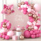 Ballon Girlande Set Rosa, 110 Stück Heißes Rosa Rose Gold Hell Pink Luftballon Girlande Kit für Babyparty, Hochzeit, Geschlechtsenthüllung, Frauen Verlobung, Jahrestag, Geburtstag