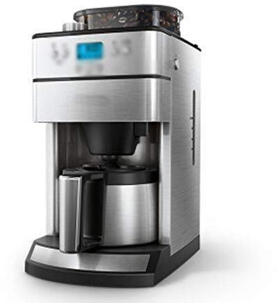 coffee maker coffee machine, fully automatic coffee machine grinder drip coffee machine home coffee machine filter coffee machine 386mm × 292mm × 494mm metallic color (Color : Metal