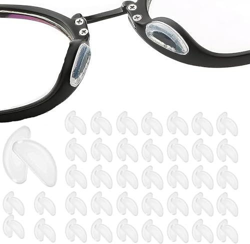 40 Paia Naselli per Occhiali Silicone Nasello per Occhiali Naselli Adesivi per Occhiali Gommini Occhiali Naso Naselli Antiscivolo per Occhiali Adatti per Occhiali e Occhiali da Sole