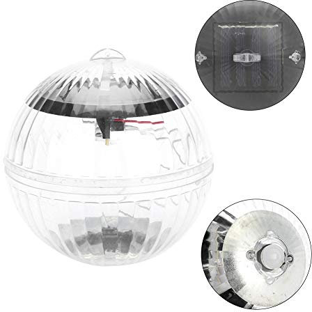 SUNGOOYUE Solar-Schwimmkugel-Lampe, Dekoratives Licht, Wasserdicht, für Schwimmbad, Garten, Terrasse, Hof, Weg, Rasen, Mehrfarbiges, Wechselndes LED-Solarlicht